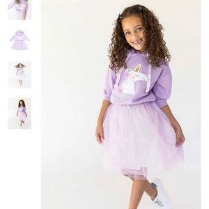 Lola & the Boys, Lavender Hoodie Unicorn Tutu Set